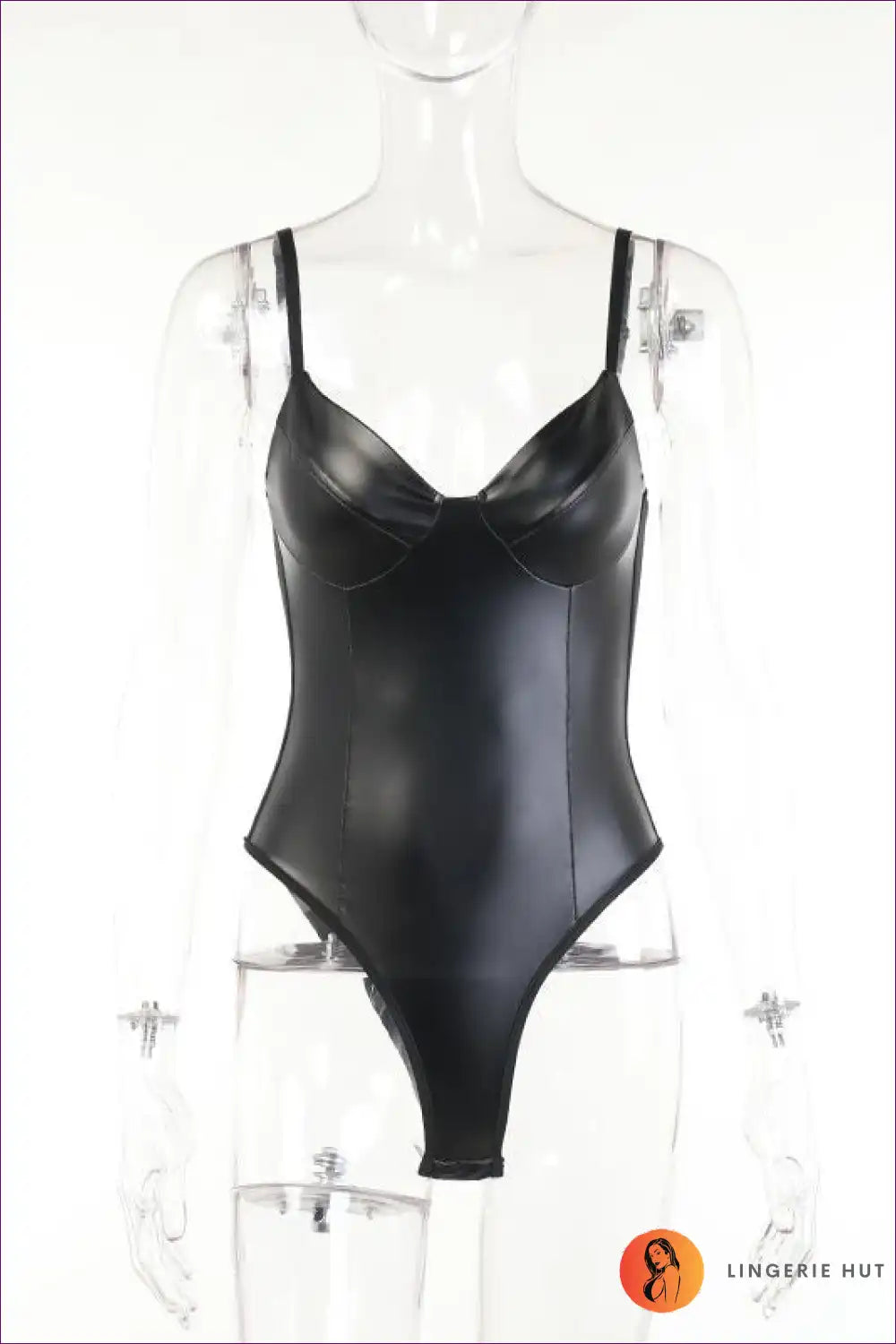 WW | V-Ausschnitt Lederimitat Body - Elegante Silhouette