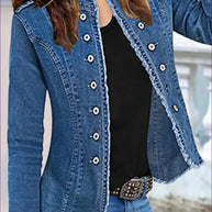 WW | Vintage Chic Fitted Denimjacke - Zeitloser Stil für moderne Frauen