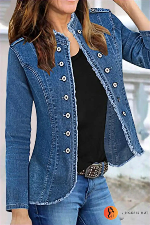 WW | Vintage Chic Fitted Denimjacke - Zeitloser Stil für moderne Frauen