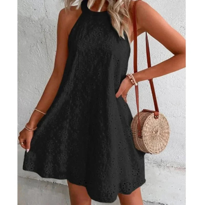 WW | Lässig Mini Kleid Ärmellos