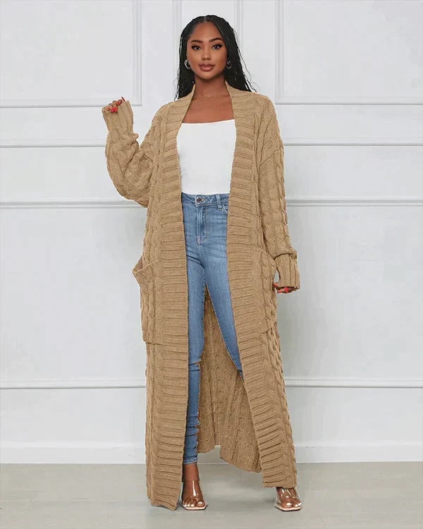 W&W Mode Cardigan | Stilvolle, trendige übergroße gestrickte Weste für Damen