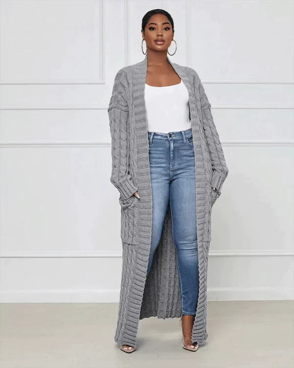 W&W Mode Cardigan | Stilvolle, trendige übergroße gestrickte Weste für Damen
