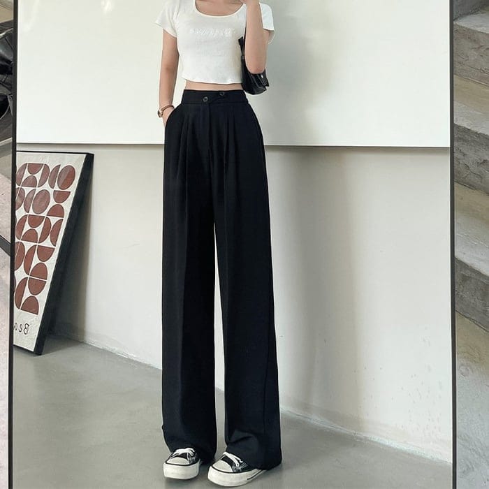 W&W Mode – Damen-Hose aus Seide mit weitem Bein – leicht, atmungsaktiv, knitterfrei, bequem und aus hochwertigem Stoff