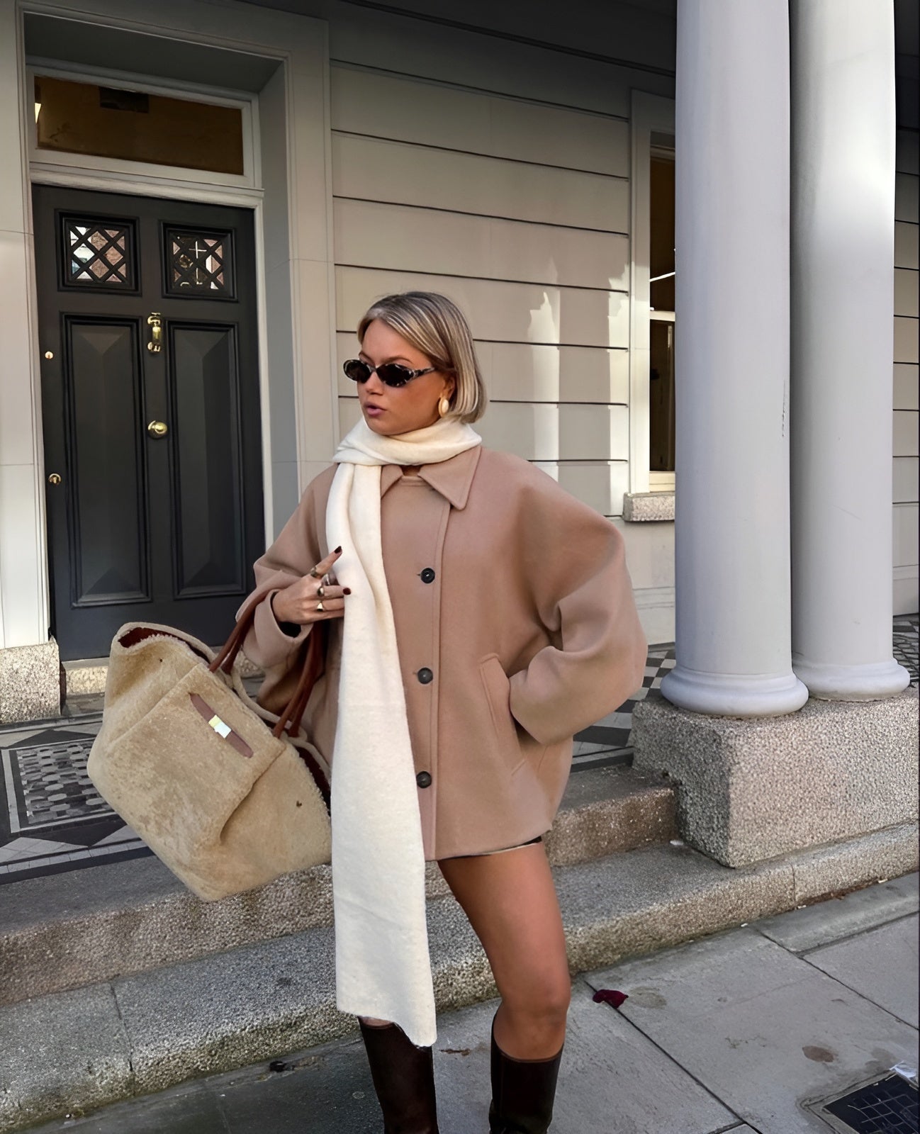 WW | Trendy Übergröße Wollmantel