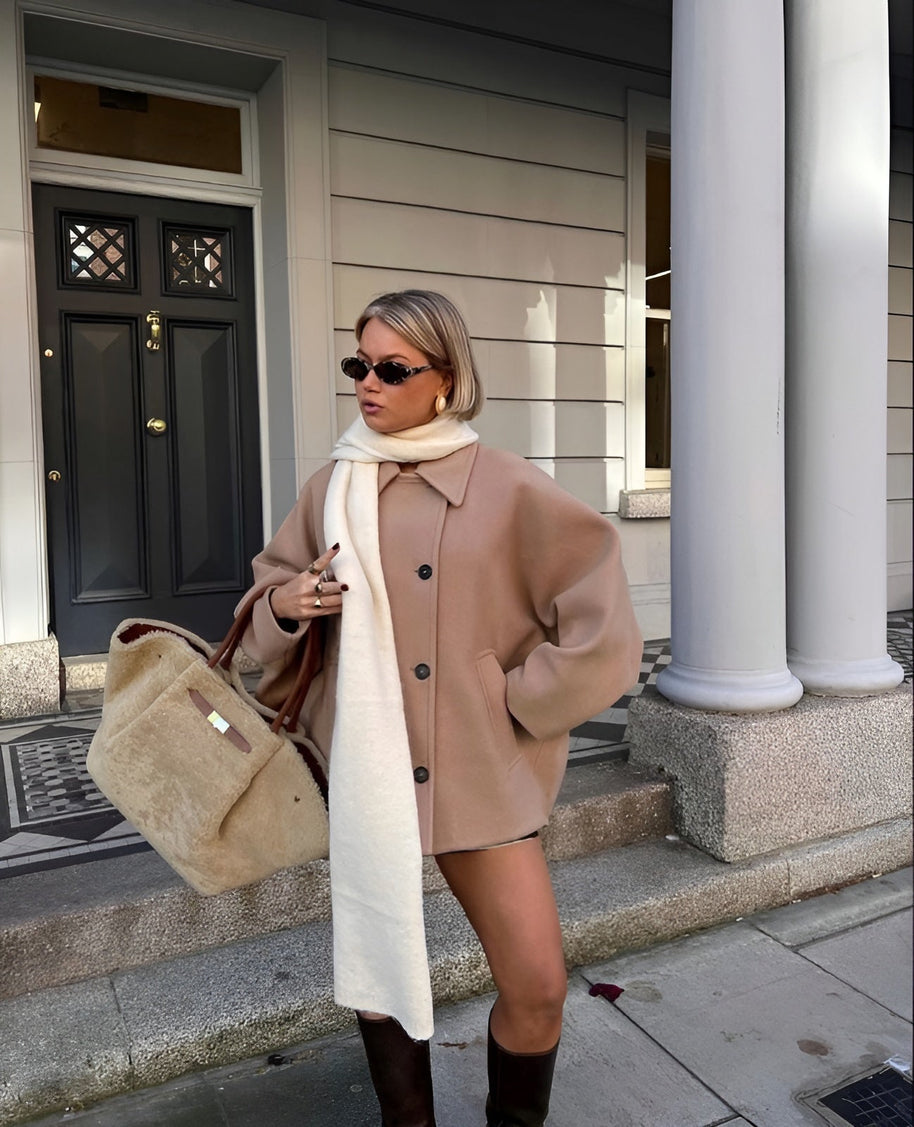 WW | Trendy Übergröße Wollmantel