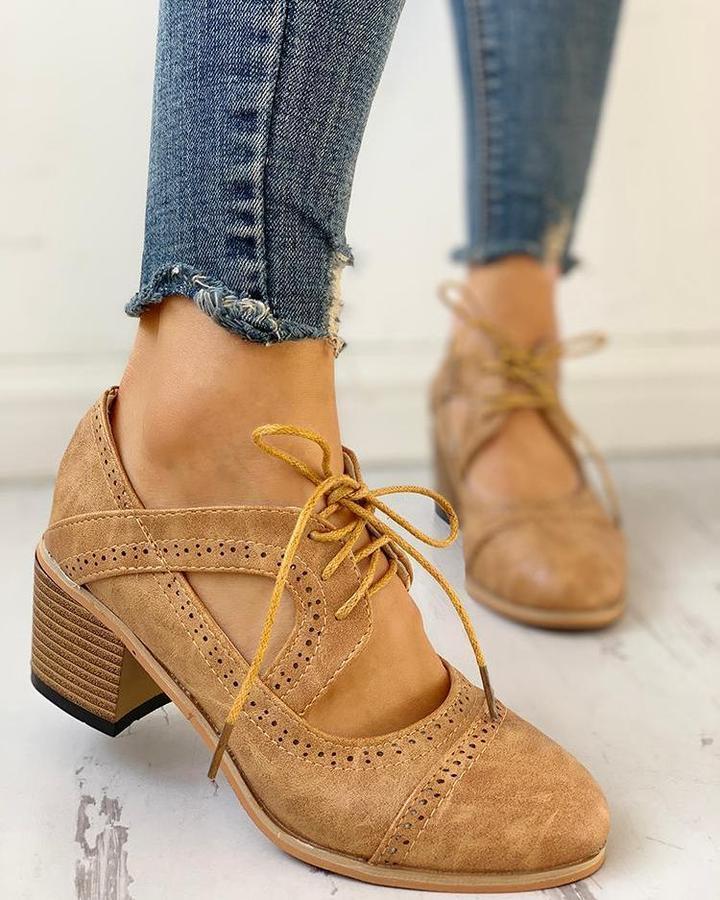 WW | Orthopädische Schuhe Mit Klobigem Absatz