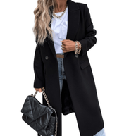 Wollmantel mit Taschen und Knöpfen