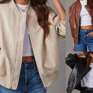 WW | Lockere Lederjacke für Damen