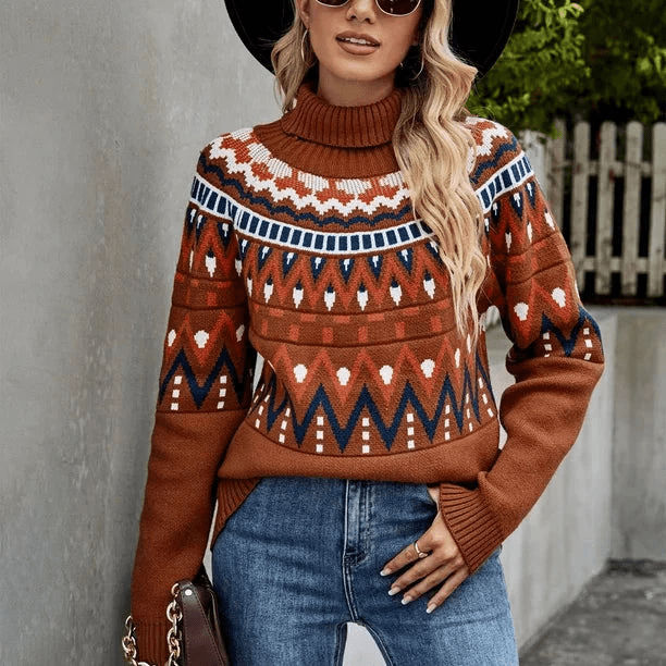 WW | Stilvolle Strickpullover Warme Pullover Damen Jumper Pullover
