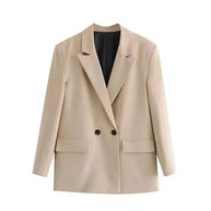 WW | Lockere Blazer Damen - Freizeit - Unifarben
