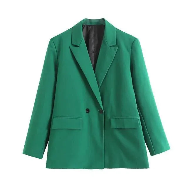 WW | Lockere Blazer Damen - Freizeit - Unifarben
