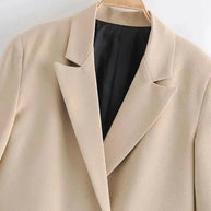 WW | Lockere Blazer Damen - Freizeit - Unifarben