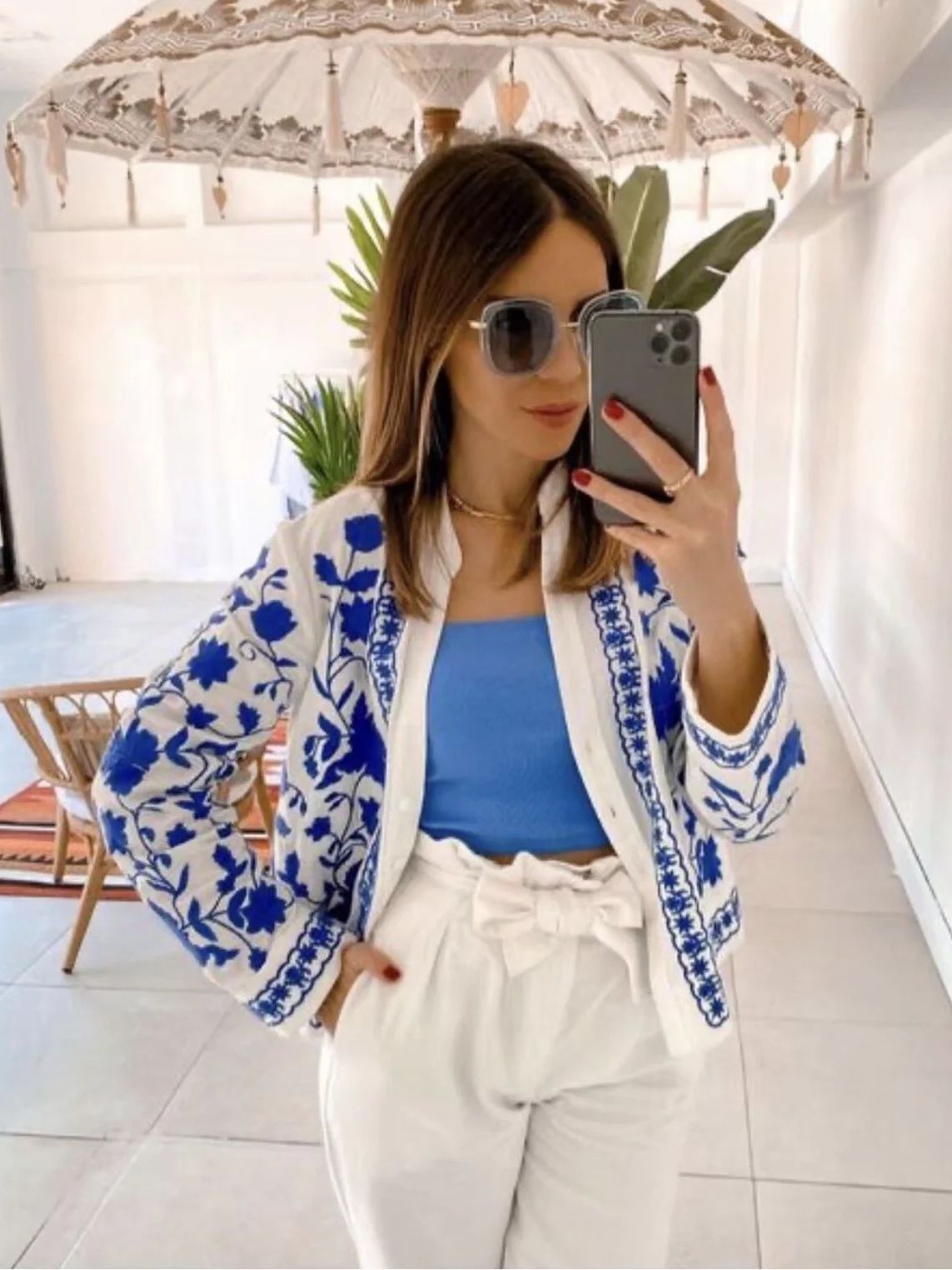 WW | Baumwollfreies Cardigan Sonnenschutz-Shirt