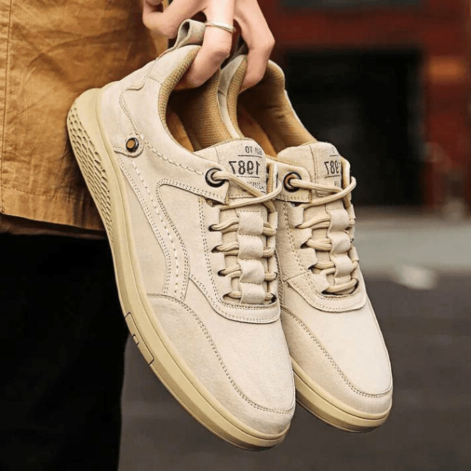 W&W Mode | Herren Sneakers Italienische Wildleder Sneakers Lässig Und Komfortabel