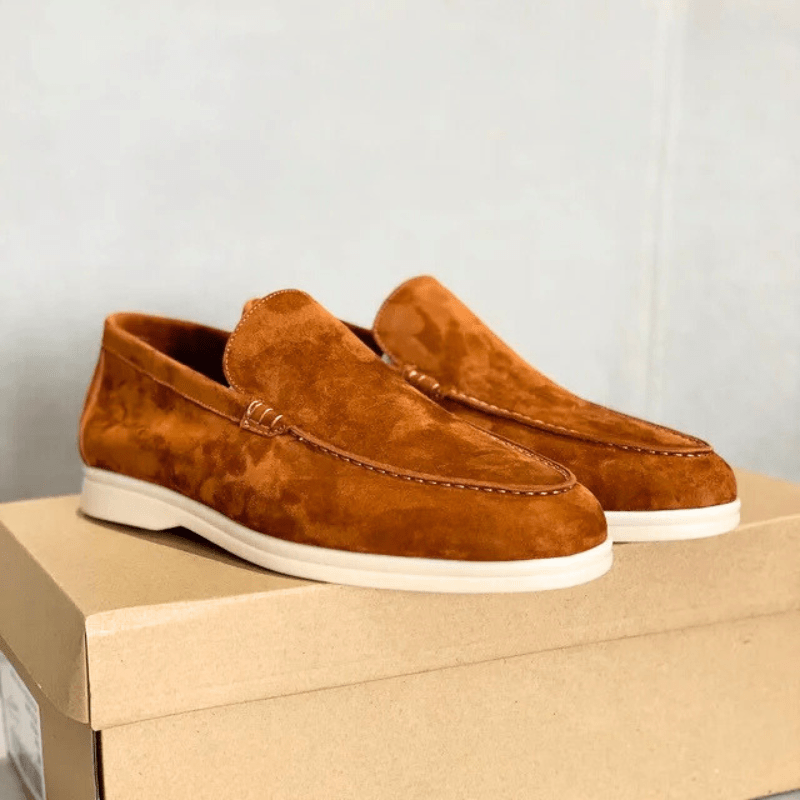 W&W Mode | Herren Schuhe Wildleder Slipper Elegant & Klassisches Design