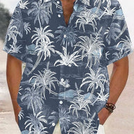 WW | Luftiges Hawaiianisches Leinen Hemd Für Herren