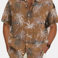 WW | Luftiges Hawaiianisches Leinen Hemd Für Herren