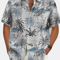 WW | Luftiges Hawaiianisches Leinen Hemd Für Herren
