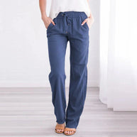 WW | Luftige Baumwoll Leinen Hose Für Damen