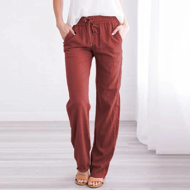 W&W Mode | Luftige Baumwoll Leinen Hose Für Damen