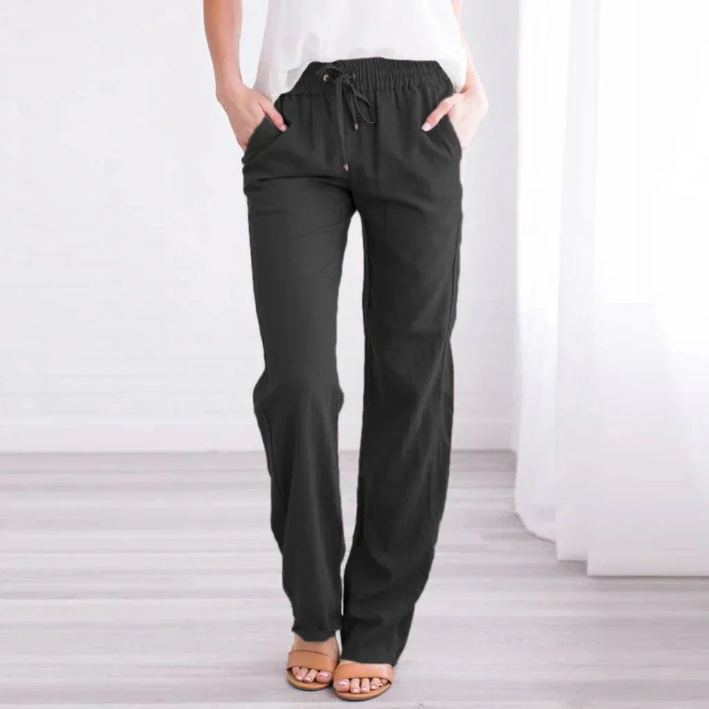 W&W Mode | Luftige Baumwoll Leinen Hose Für Damen