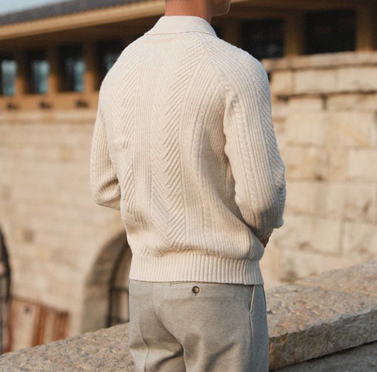 W&W Mode | Strick Pullover für Herren mit Kragen
