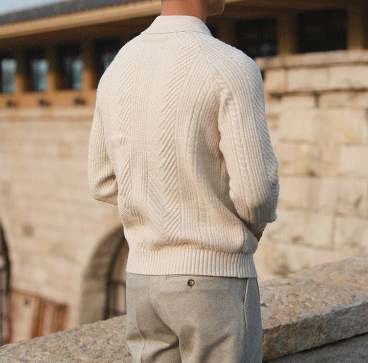 W&W Mode | Strick Pullover für Herren mit Kragen