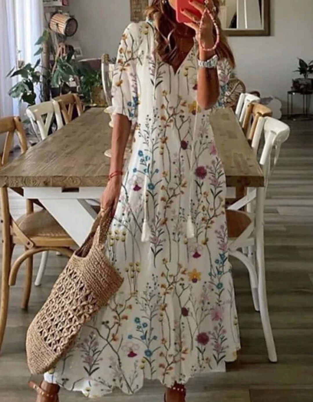 Damen-Sommerkleid in Maxilänge mit luftiger Silhouette