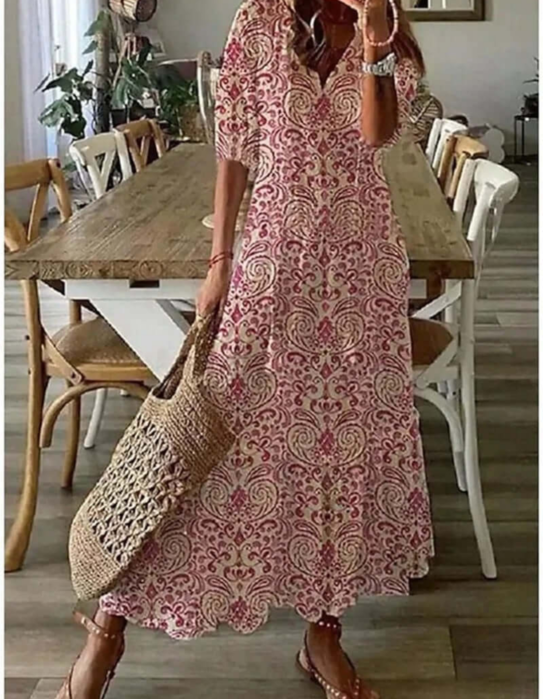 Damen-Sommerkleid in Maxilänge mit luftiger Silhouette