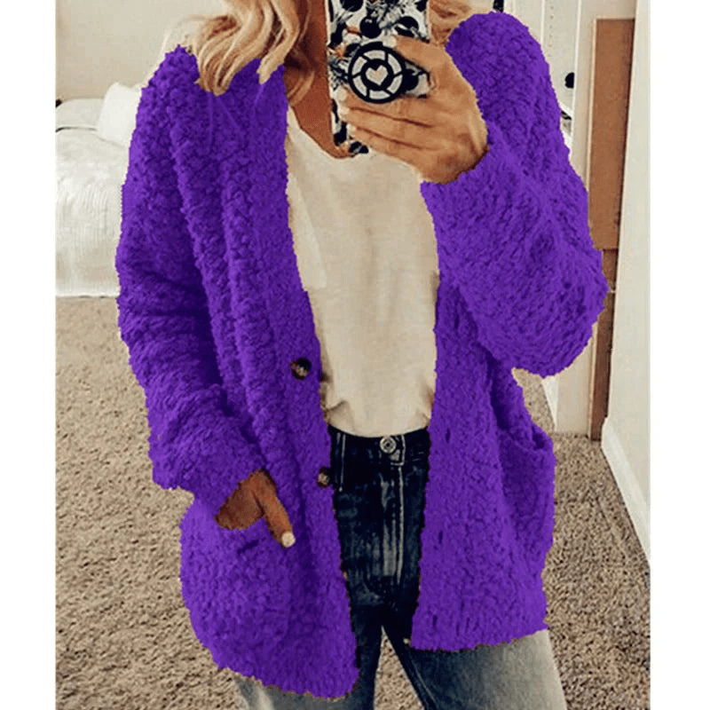 WW | Weicher Strickjacke Warmer Damenpullover Flauschiges Design