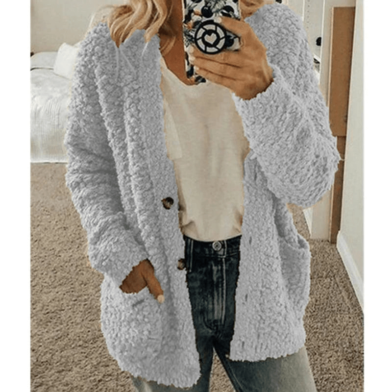 WW | Weicher Strickjacke Warmer Damenpullover Flauschiges Design