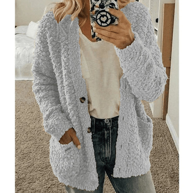 WW | Weicher Strickjacke Warmer Damenpullover Flauschiges Design