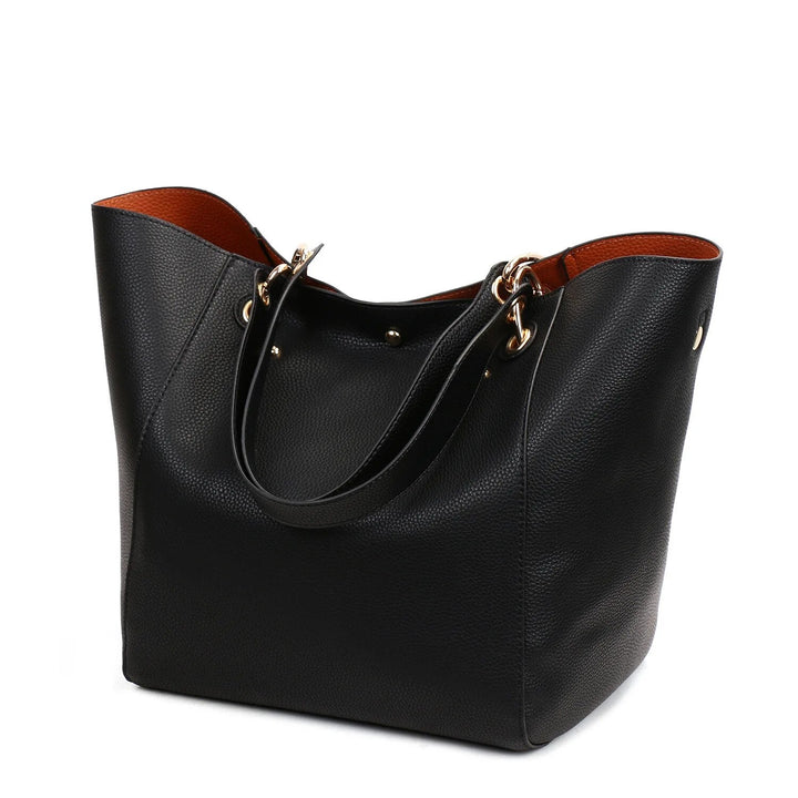 Damen PU-Ledertasche mit mehreren Innenfächern und Schulterriemen