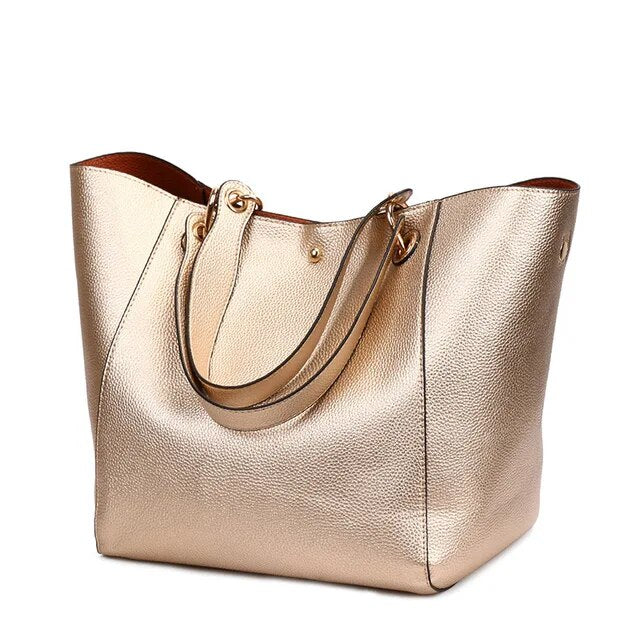 Damen PU-Ledertasche mit mehreren Innenfächern und Schulterriemen