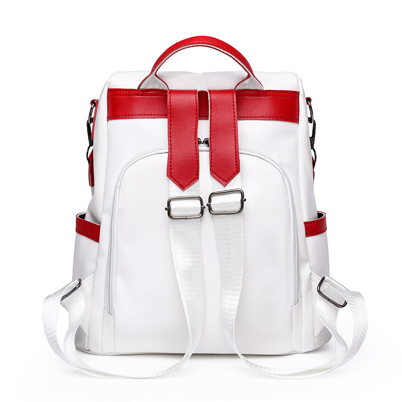 WW | Luxus Damen Reise Schwarz Rot Weiß Rucksack