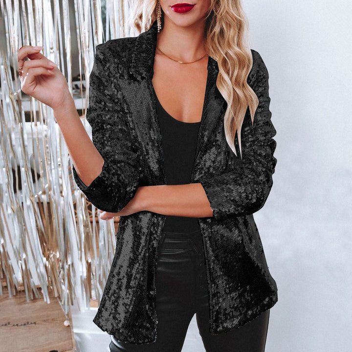 W&W Mode | Stilvolle Winter Schicke Glitzer Blazer Für Frauen