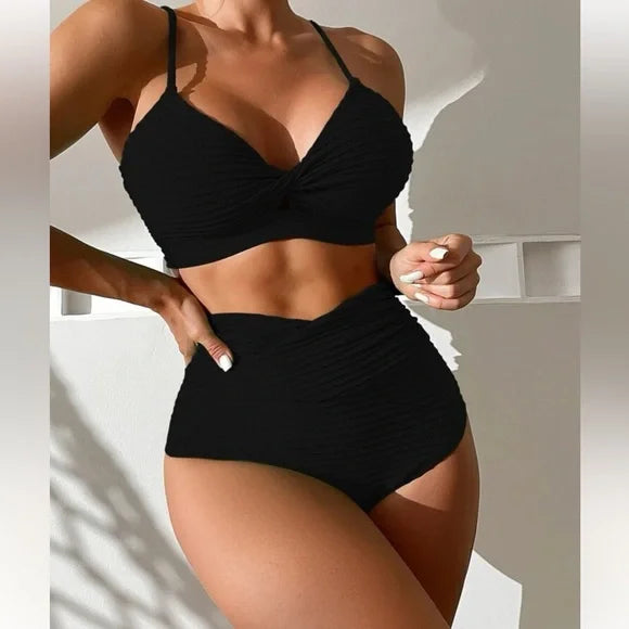 WW | Push Up Bikini - Damen - Hoher Bund und Flacher Schnitt für Sommerstil