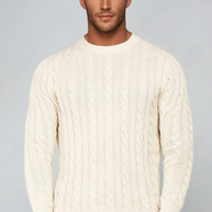 WW | Zopfstrickpullover mit traditionellem Muster