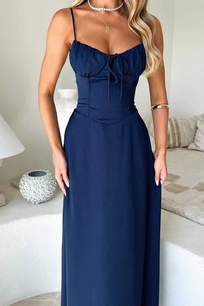 W&W Mode | Elegantes Ärmelloses Maxikleid Mit Schnürung Für Frauen