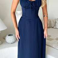 WW | Elegantes Ärmelloses Maxikleid Mit Schnürung Für Frauen