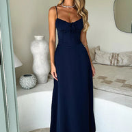 WW | Elegantes Ärmelloses Maxikleid Mit Schnürung Für Frauen