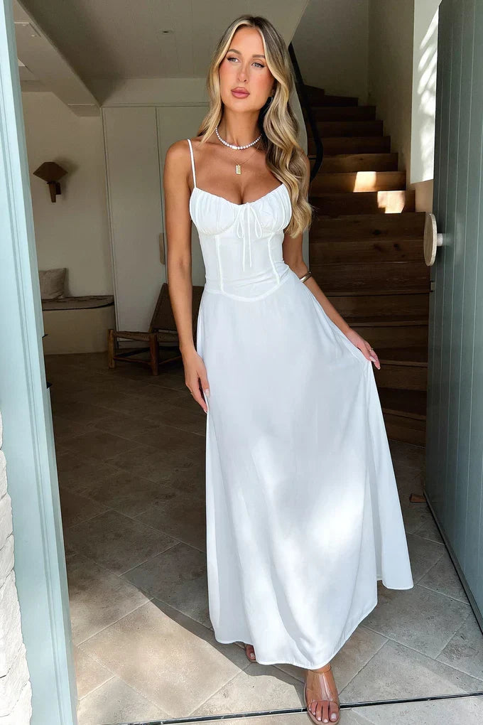 W&W Mode | Elegantes Ärmelloses Maxikleid Mit Schnürung Für Frauen