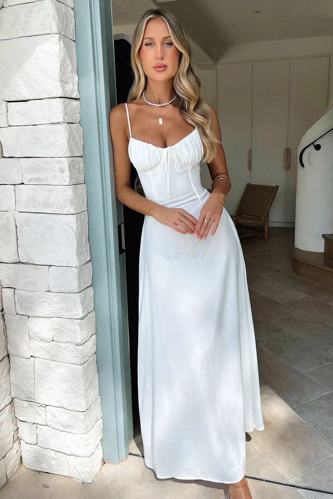 W&W Mode | Elegantes Ärmelloses Maxikleid Mit Schnürung Für Frauen