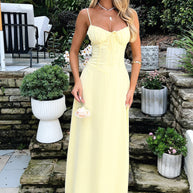 WW | Elegantes Maxi-Kleid mit Spaghettiträgern für Damen