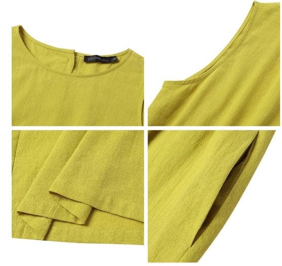 Baumwoll-Leinen-Jumpsuit