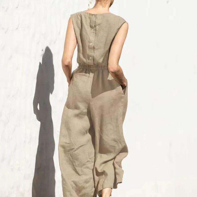 Baumwoll-Leinen-Jumpsuit