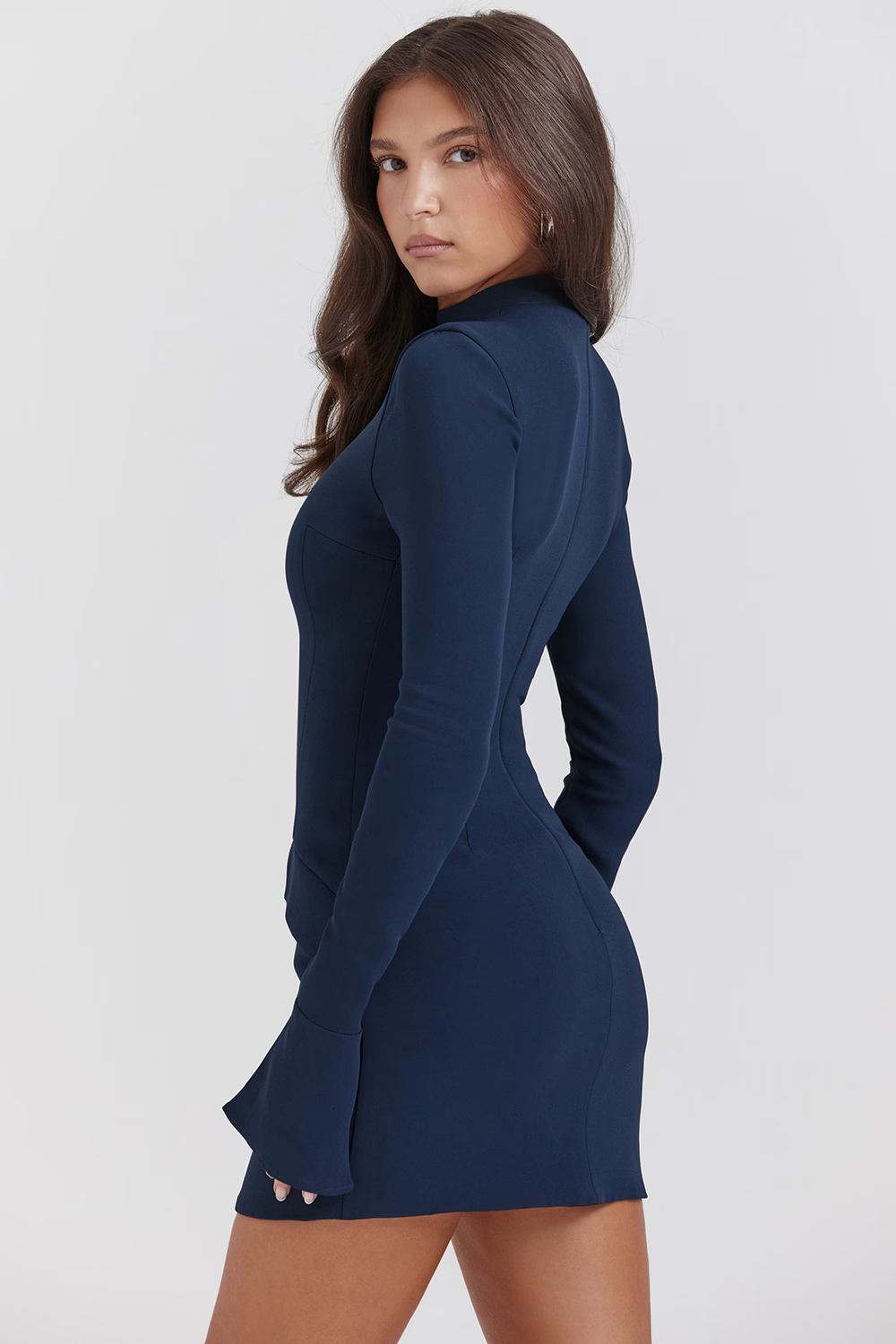 WW | Strick Bodycon Taschen Detail Mini Kleid
