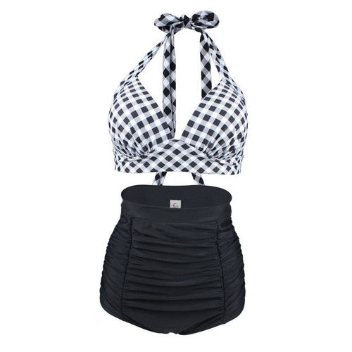 WW | Retro Badeanzug Weiß Schwarz