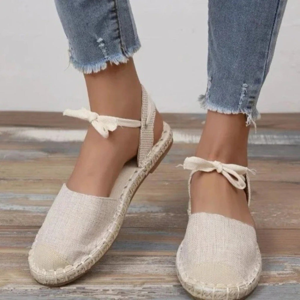 WW | Espadrilles Aus Canvas Material Mit Knöchelriemen