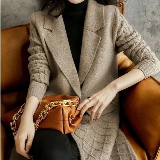 W&W Mode Lange Strickjacke